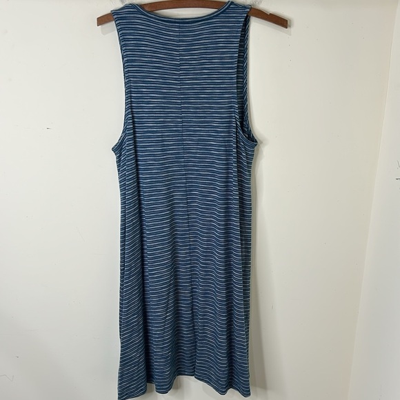 MADEWELL Highpoint Tank Dress in Fairbury Stripe Blue Size XL - Picture 5 of 14